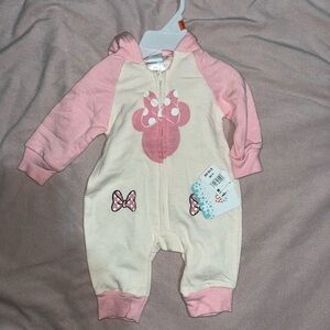 Disney Baby Minnie Mouse Pink and Cream One Piece
